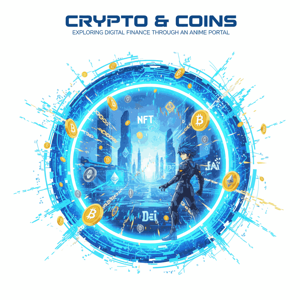 Crypto & Coins Exploring Digital Finance Through an Anime Portal