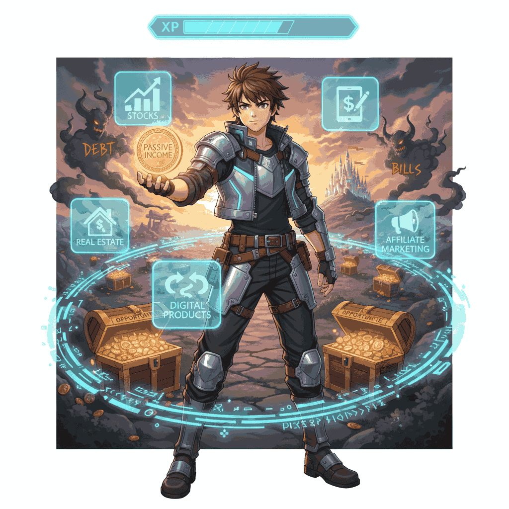Passive Income Quest Unlocking Financial XP Like an Anime RPG
