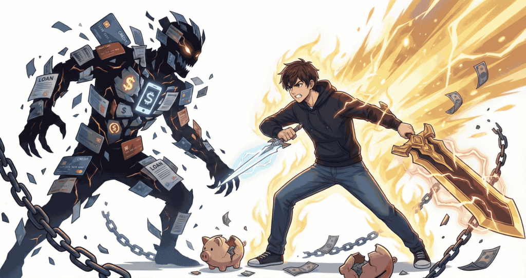 The Debt Slayer Arc — Fighting the First Major Villain